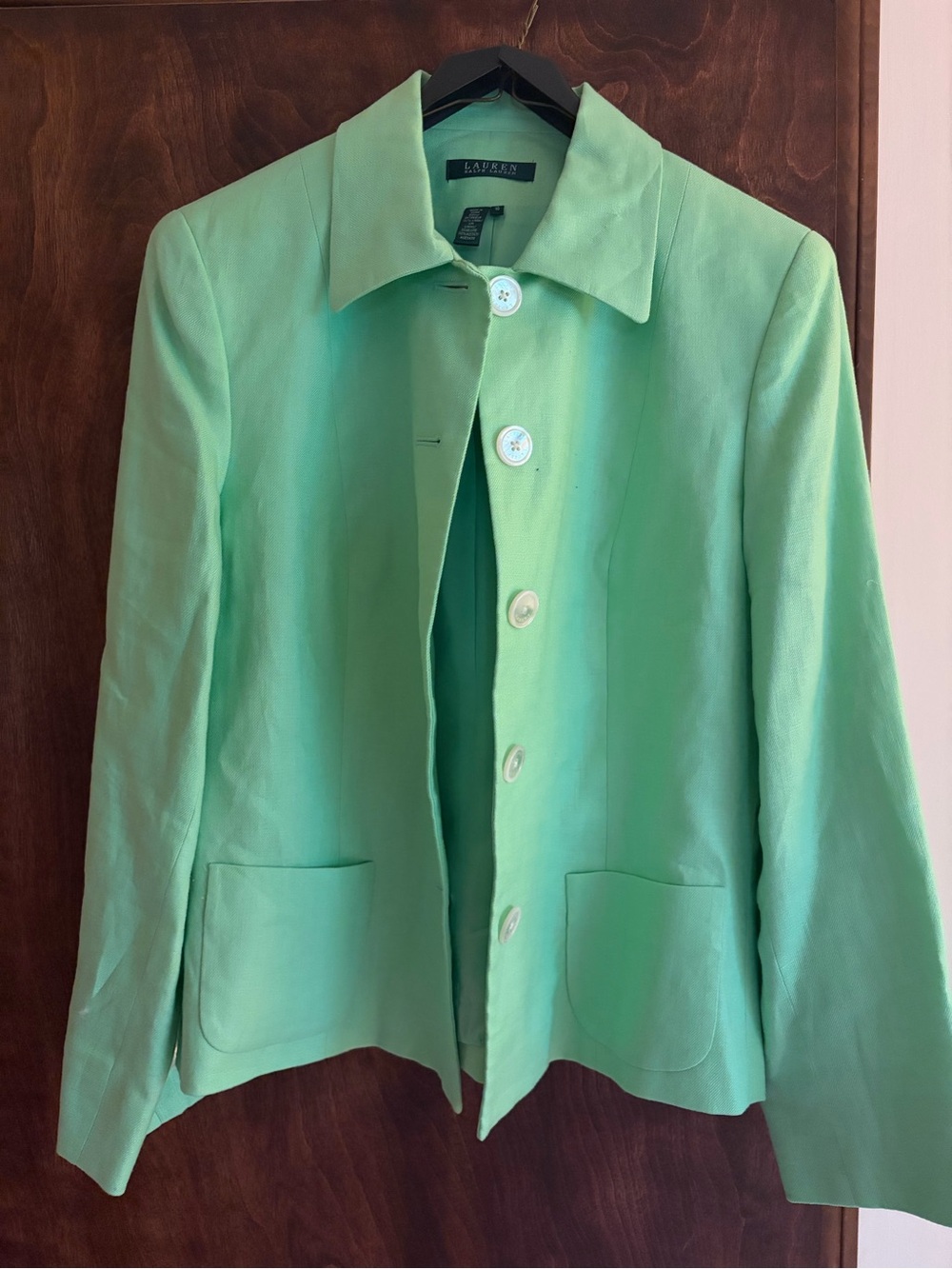 Ralph Lauren Lime Green Single-Breasted Blazer